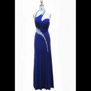 Purple Romance Couture Jersey One Shoulder Grad Prom Dress RM128